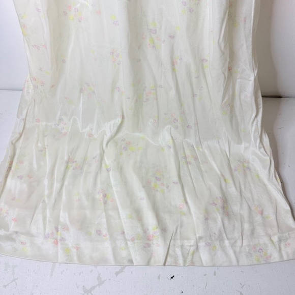 Vintage Long Nightgown Robe Set Lace Trim Floral Romantic 80s - Picture 5 of 13